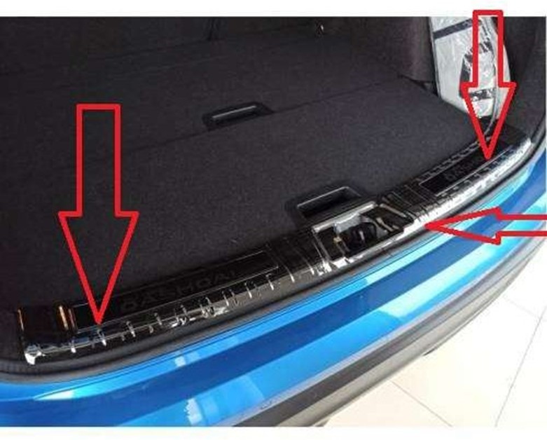 Nissan Qashqai Uyumlu 2014 2020 Arka Tampon Eşiği Krom Parça