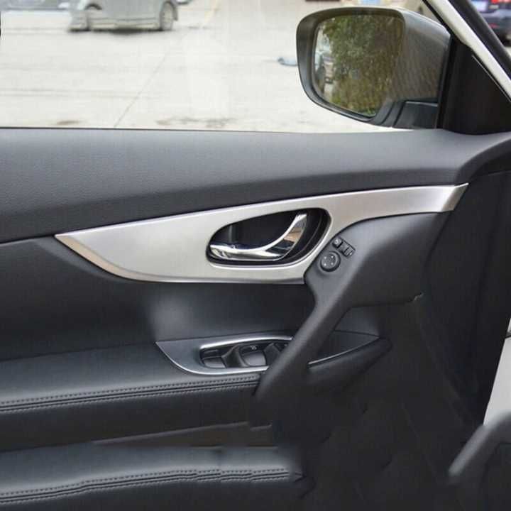 Nissan X-Trail Uyumlu 2014-2017 Kapı Kolçak Kaplaması Silver