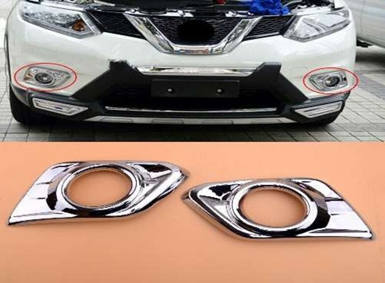 Nissan X-Trail Uyumlu 2014 2017 Sis Lambası Kaplama Krom Parça