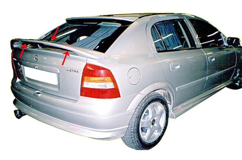Opel Astra Uyumlu G Hatchback Spoiler Bagaj Yüksek (Işıklı) Fiber 1998-2009