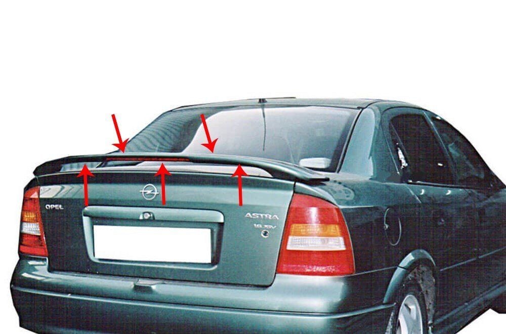 Opel Astra Uyumlu G Sedan Spoiler Bagaj Yüksek (Işıklı) Fiber 1998-2009