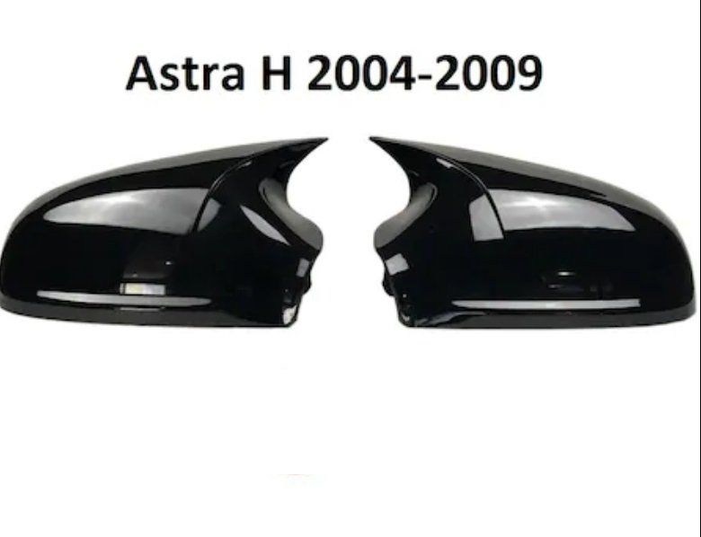 Opel Astra Uyumlu H (2004-2008) Batman Yarasa Ayna Kapağı (Parlak Siyah)