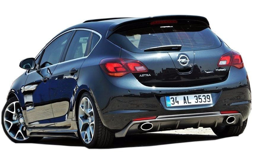 Opel Astra Uyumlu J Hatchback (2010-2012) Makyajsız Arka Tampon Eki - Difüzör (Plastik)