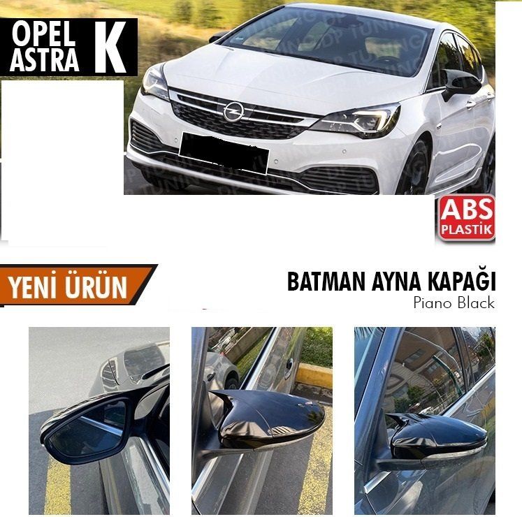 Opel Astra Uyumlu K 2015 Sonrası Batman Yarasa Ayna Kapağı (Parlak Siyah)