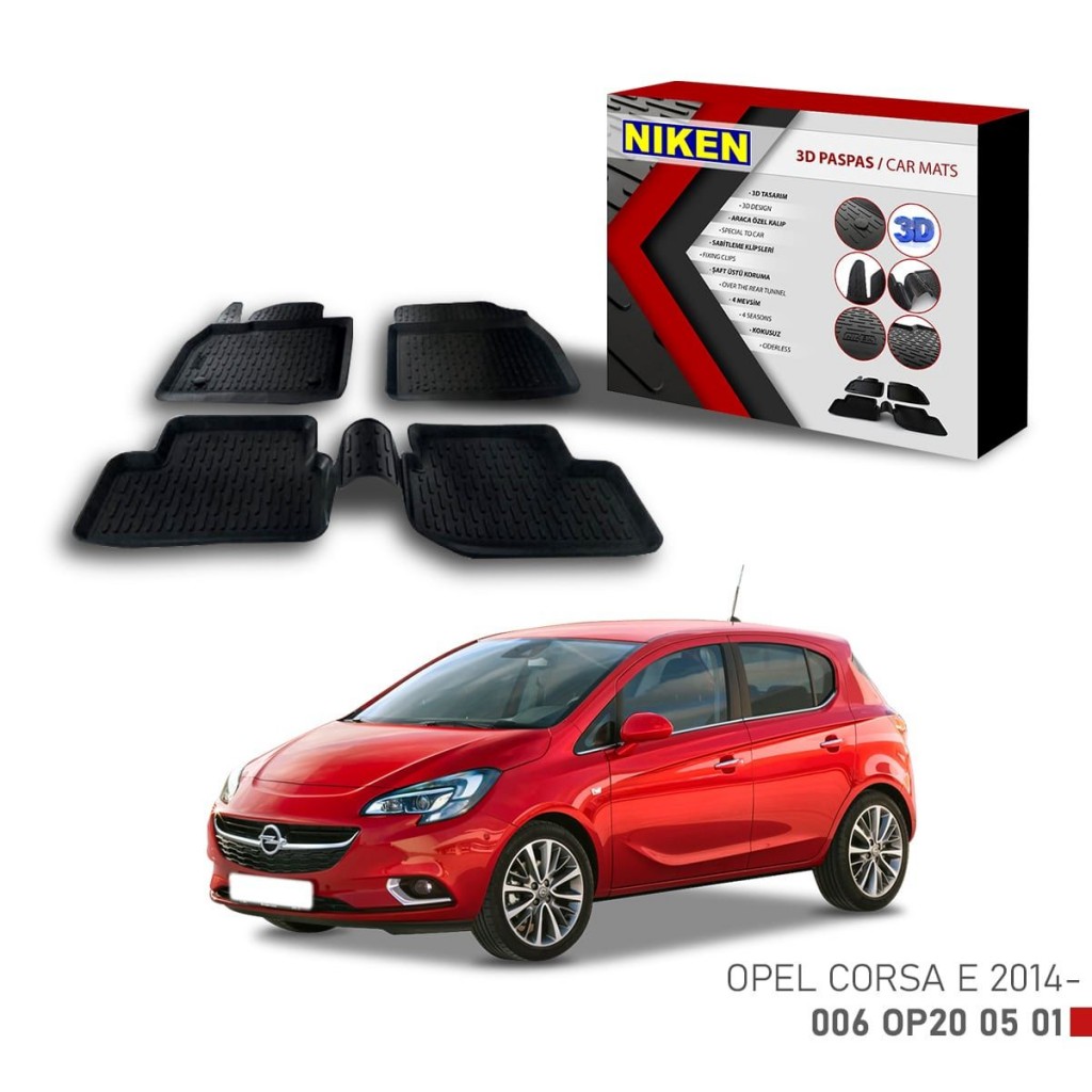Opel Corsa E Için Uyumlu -2014 3D Paspas