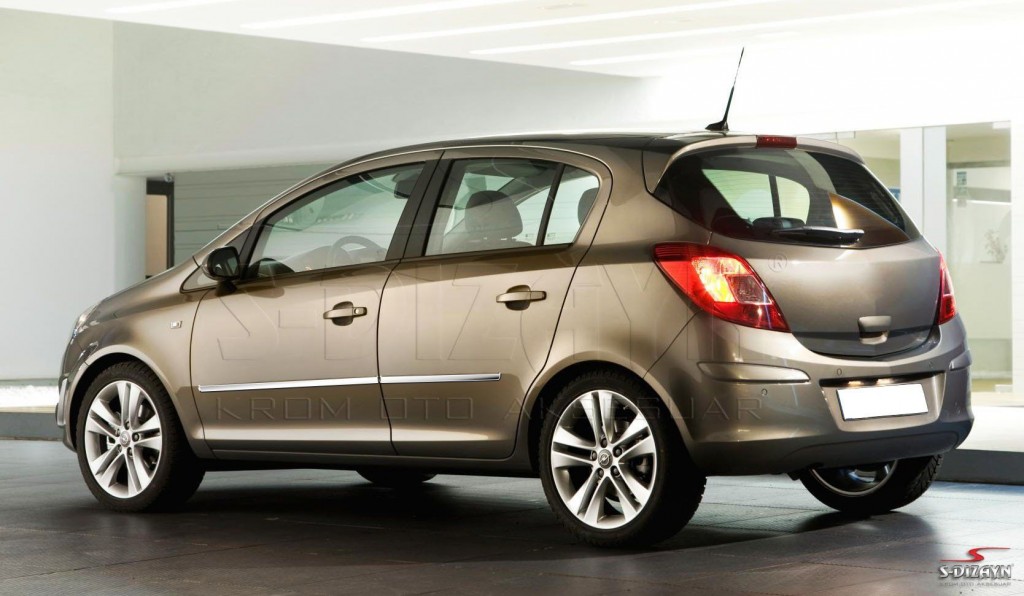 Opel Corsa Uyumlu D Kapı Koruma Çıtası Krom 2007-2014