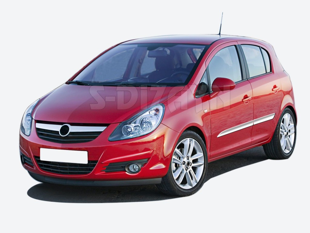 Opel Corsa Uyumlu D Krom Yan Kapı Çıtası 4 Parça 2007-2014