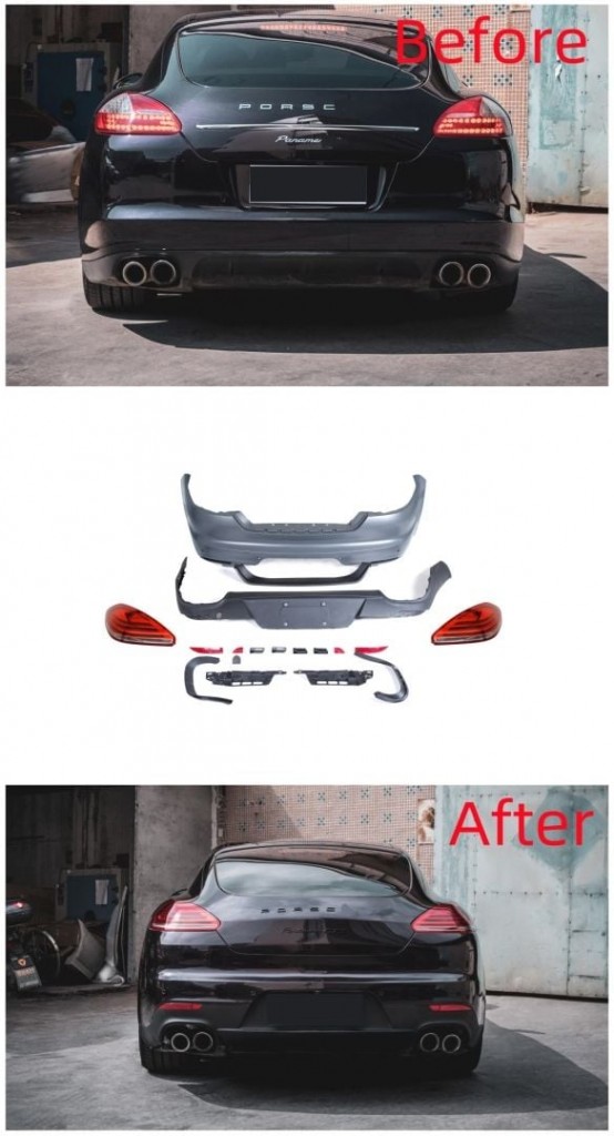 Panamera 2011-2014 Uyumlu İçin Uyumlu Arka Tampon Stop Facelift Parça