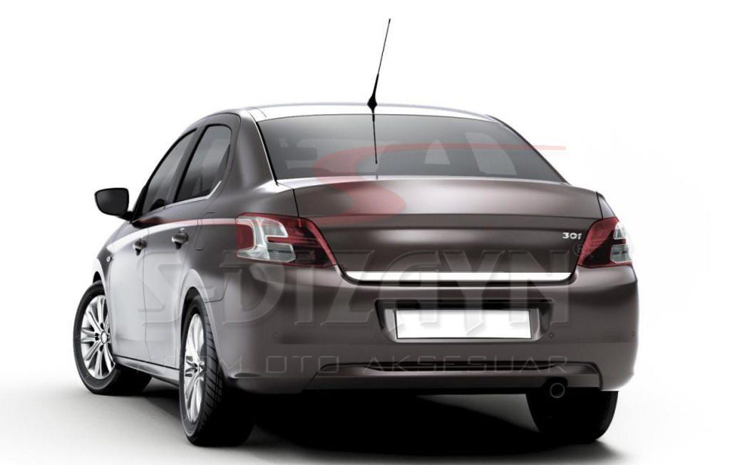 Peugeot 301 Uyumlu Krom Bagaj Alt Çıtası 2012 Üzeri