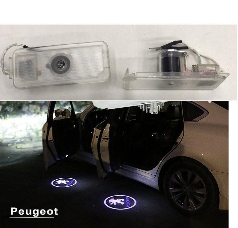 Peugeot Kapı Uyumlu Altı Logo Araç 3D Gölge Light