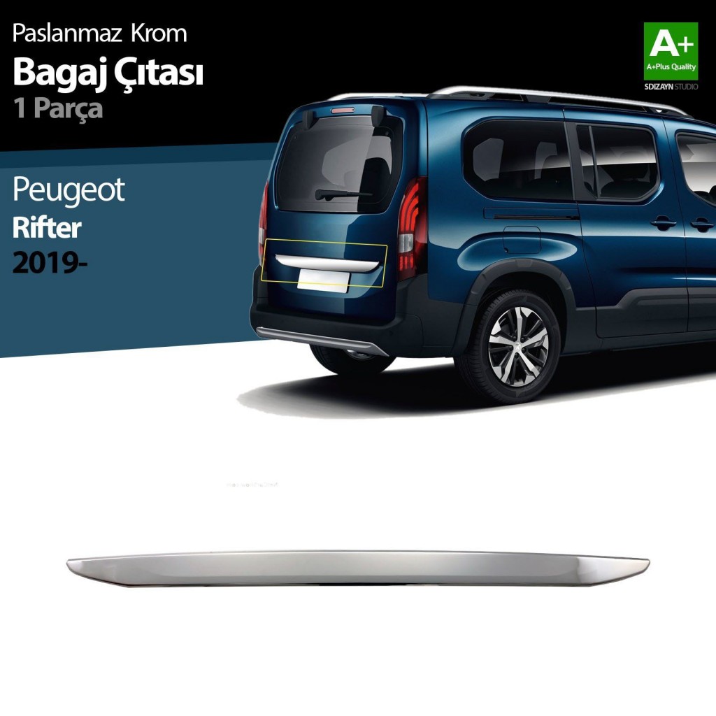 Peugeot Rifter Uyumlu Krom Bagaj Çıtası 2019 Ve Üzeri
