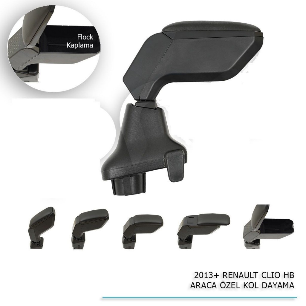 Renault Clıo Uyumlu Hatchback Araca Özel Kol Dayama Siyah 2013+ Parça