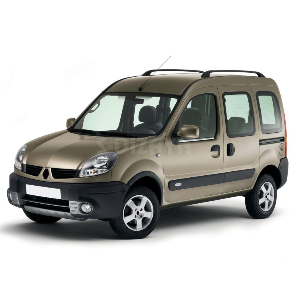 Renault Kangoo Uyumlu Krom Cam Çıtası 2 Parça 2004-2007