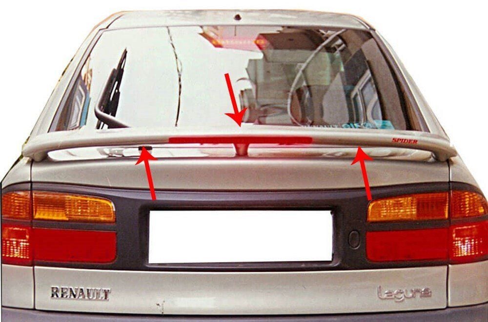 Renault Laguna Uyumlu 1 Spoiler Bagaj Yüksek (Işıklı) Fiber 1996-2002