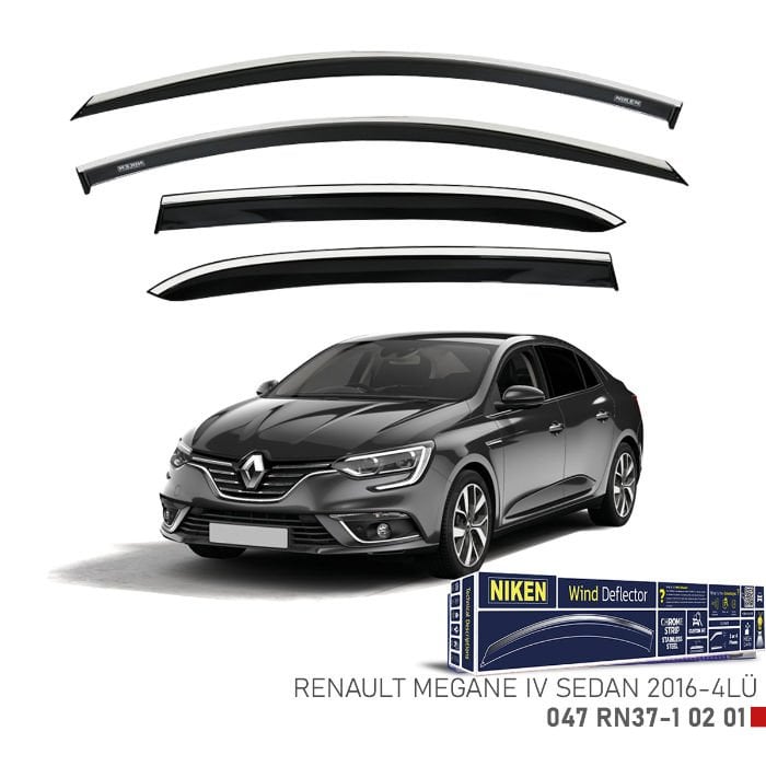 Renault Megane 4 Sd Kromlu Cam Rüzgarlığı 4'Lü 2016+