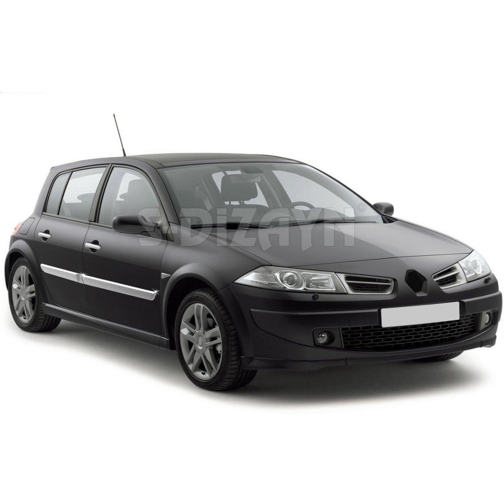 Renault Megane Uyumlu 2 Krom Yan Kapı Çıtası 4 Parça 2006-2010