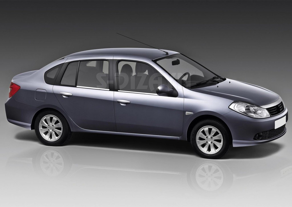 Renault Symbol Uyumlu 2 Krom Cam Çıtası 4 Parça 2008-2012