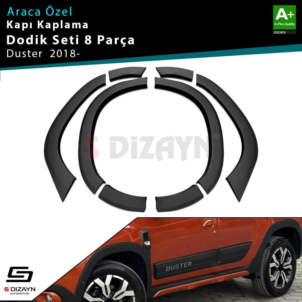 S-Dizayn Dacia Duster 2 Çamurluk Kaplaması Dodik Seti 2018 Üzeri A+ Kalite