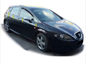 Seat Leon Uyumlu Cam Çıtası 2006-2012 Paslanmaz Çelik Parça