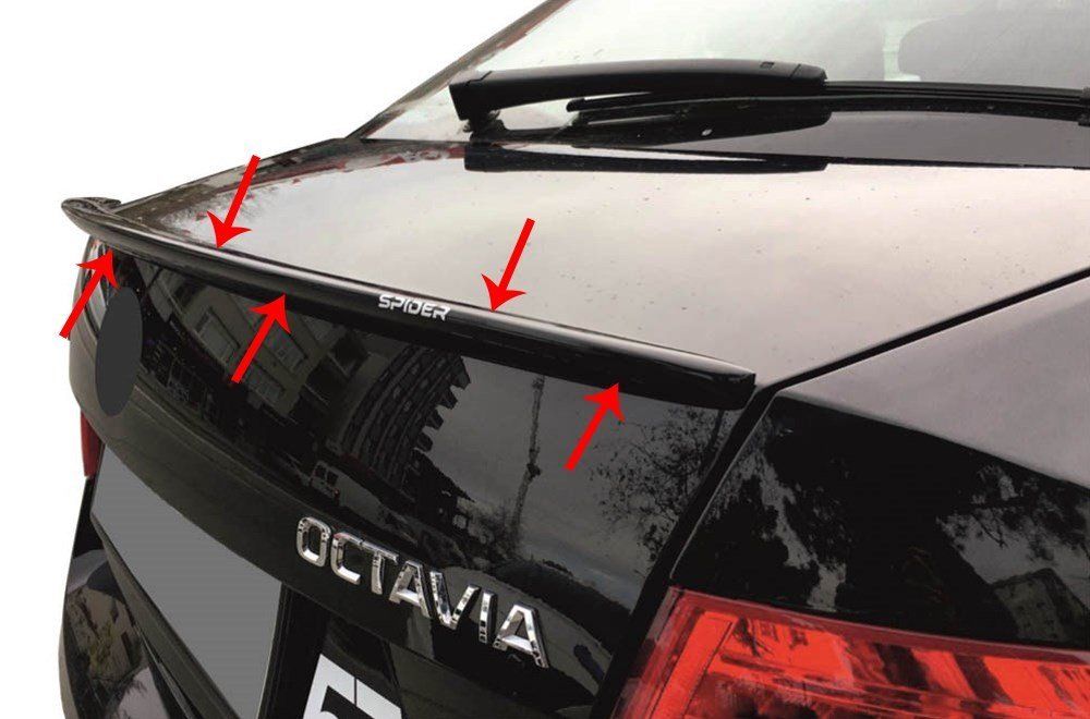 Skoda Octavia Uyumlu A7 Spoiler Bagaj Gt -2013 Siyah Boyalı