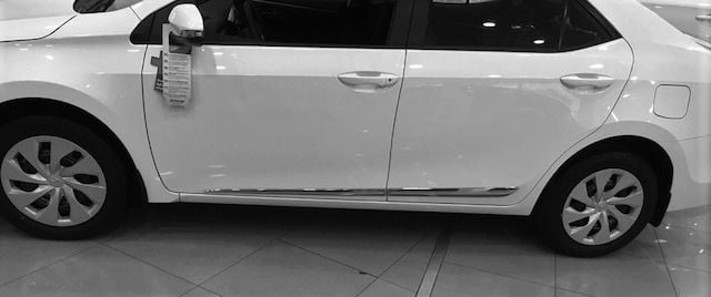 Toyota Corolla Uyumlu Yan Kapı Çıtası -2019 Paslanmaz Çelik Parça
