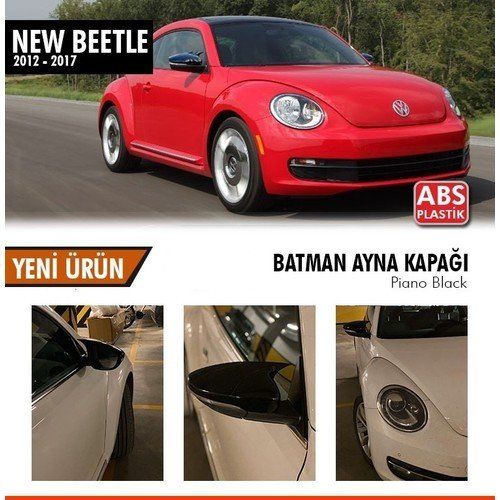 Volkswagen Beetle Uyumlu (2011-2019) Batman Yarasa Ayna Kapağı (Parlak Siyah)