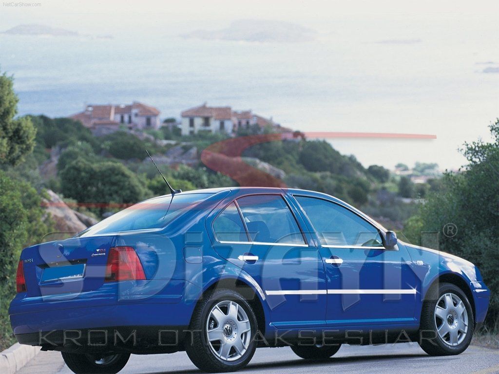 Volkswagen Bora Uyumlu Krom Yan Kapı Çıtası 4 Parça 1998-2004