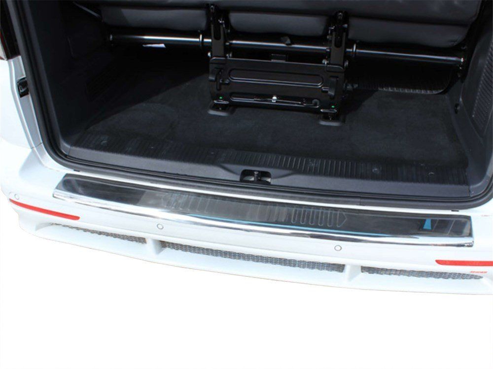 Volkswagen Caravelle Uyumlu Arka Tampon Eşiği Krom (Formlu) 2003-2010