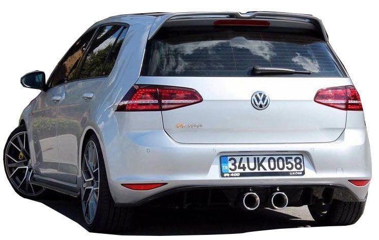 Volkswagen Golf Uyumlu 7 (2012-2016) R400 Arka Tampon Eki - Difüzör (Plastik)