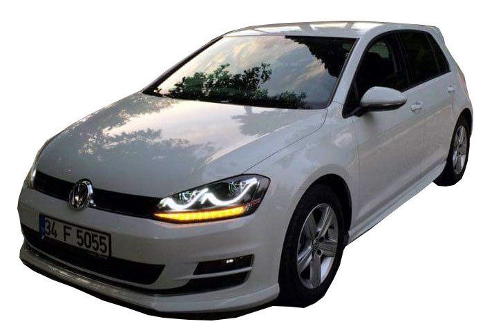 Volkswagen Golf Uyumlu 7 (2012-2019) Aerodinamik Yan Marşpiyel Seti (Plastik)
