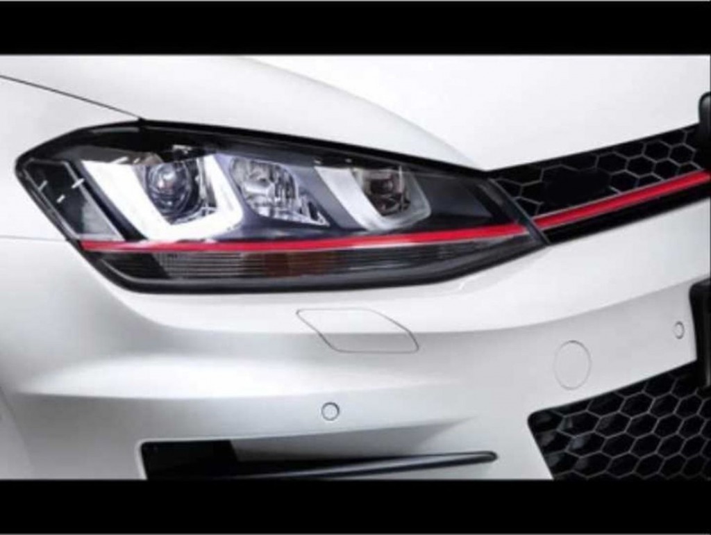 Volkswagen Golf Uyumlu 7 Mk7 2012-2018 U Led Far Gti Kırmızı