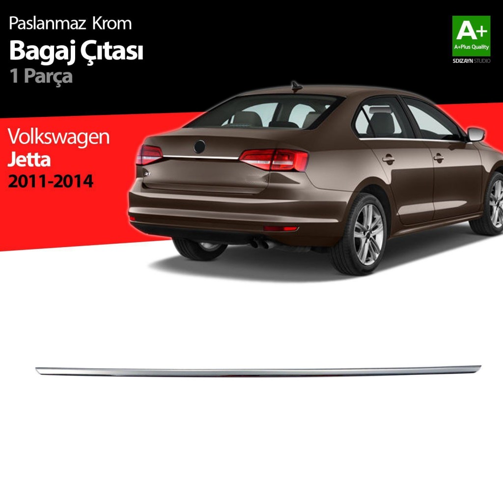 Volkswagen Jetta Uyumlu Krom Bagaj Çıta 2011-2014