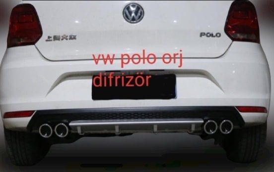 Volkswagen Polo Uyumlu Arka Difüzör Abs Plastik 2009-2014