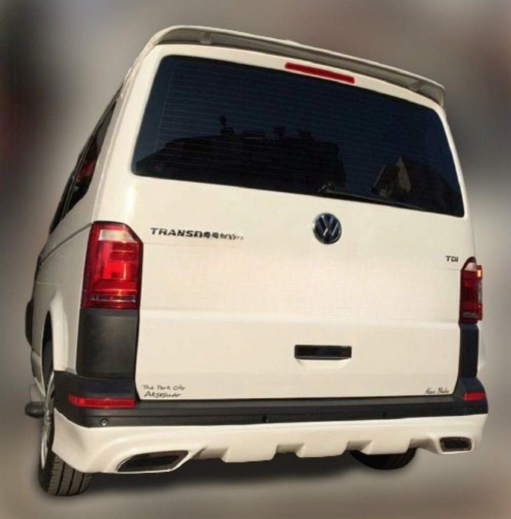 Volkswagen T7 Uyumlu Difüzörlü Arka Karlık Tampon Eki Boyalı 2020-