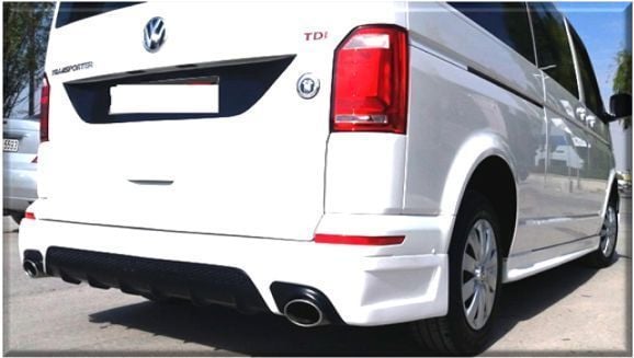 Volkswagen Transporter Uyumlu T7 Izgaralı Arka Ek (Plastik)
