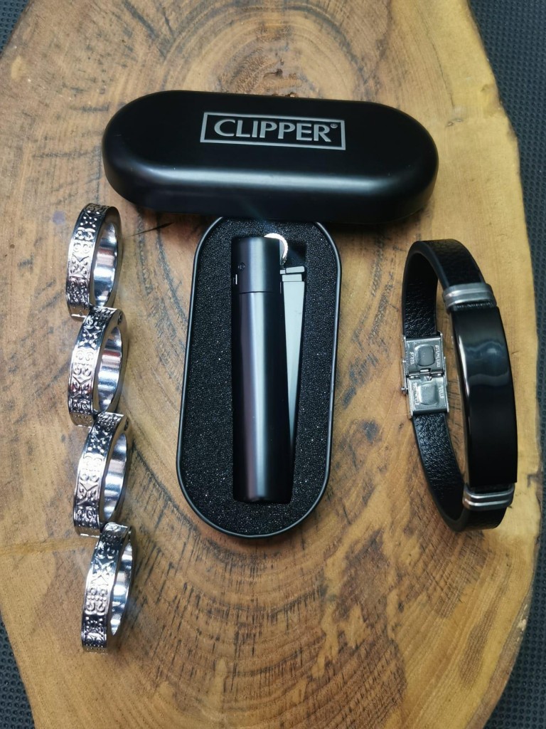 Clipper Çakmak Yüzük Musta Ve Bileklik Seti