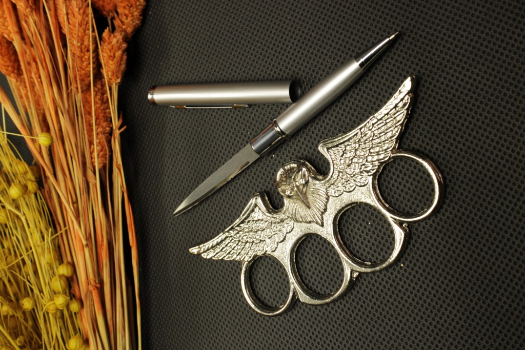 Gizli Kalem Bıçak Ve Gümüş Baykuş Mustalı Set