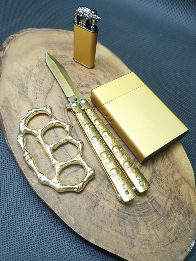 Gold Sigara Kutulu 4'Lü Özel Set Paslanmaz Çelik