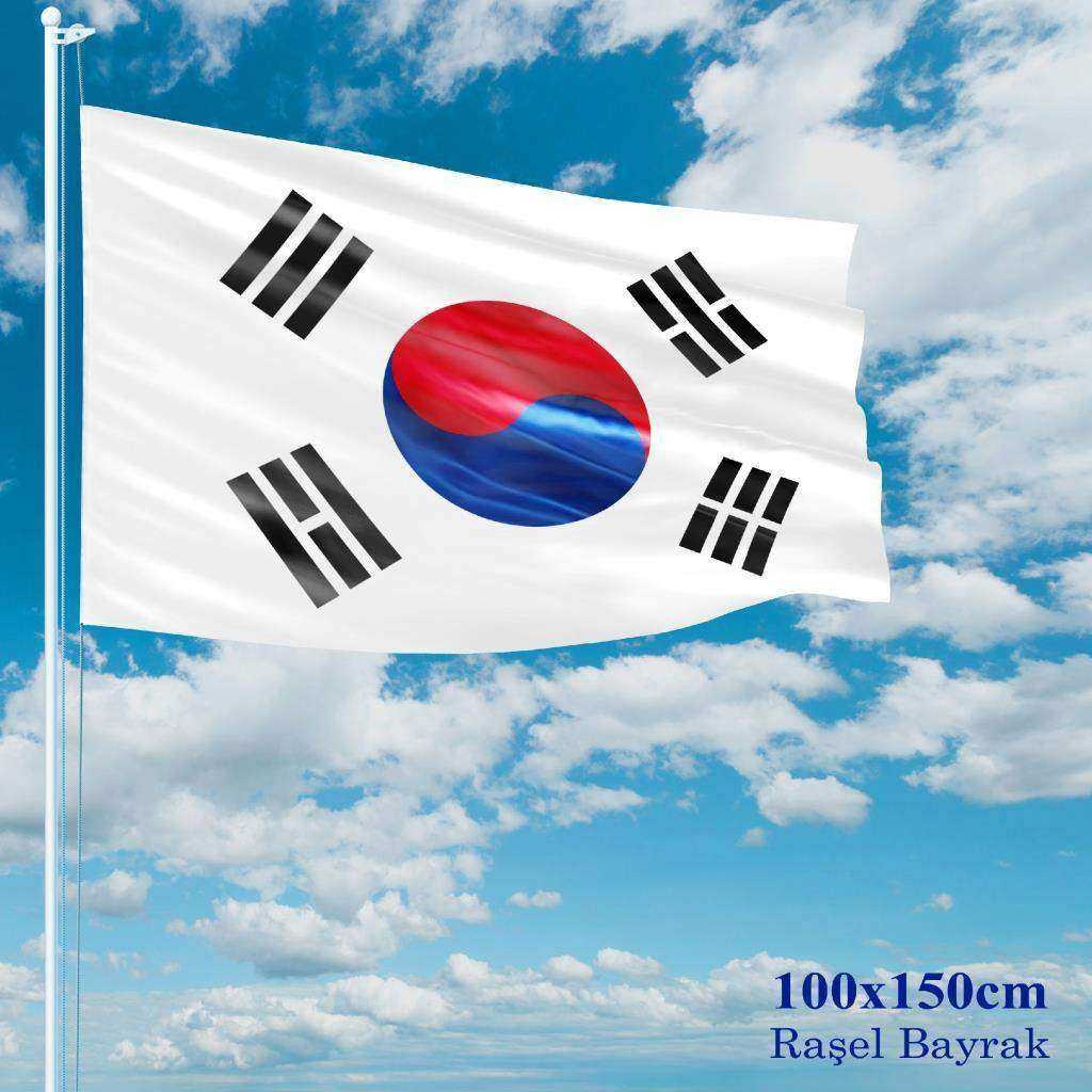 Güney Kore Devleti Gönder Bayrağı 100X150