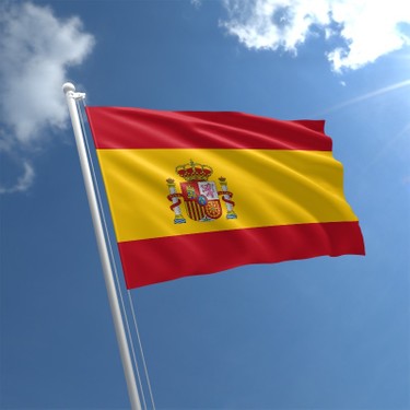 İspanya Devleti Gönder Bayrağı 70X105 Cm