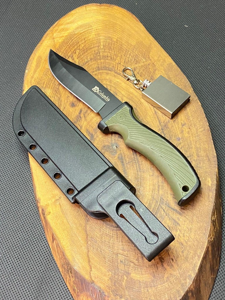 Kamp Outdoor 21 Cm Avcı Bıçağı + Zippo Kibrit Çakmak Seti