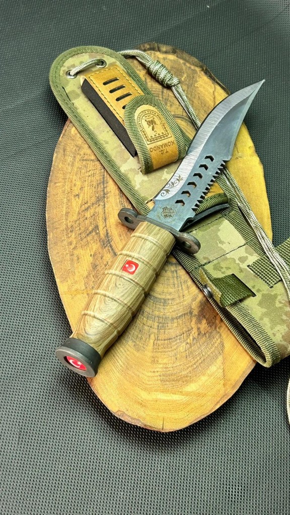 Kişiye Özel 31 Cm Kılıflı Çelik Komando Bıçağı