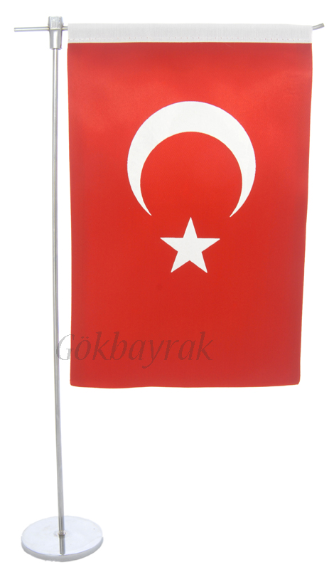 L-Tipi Türk Masa Bayrağı (15 Lik )