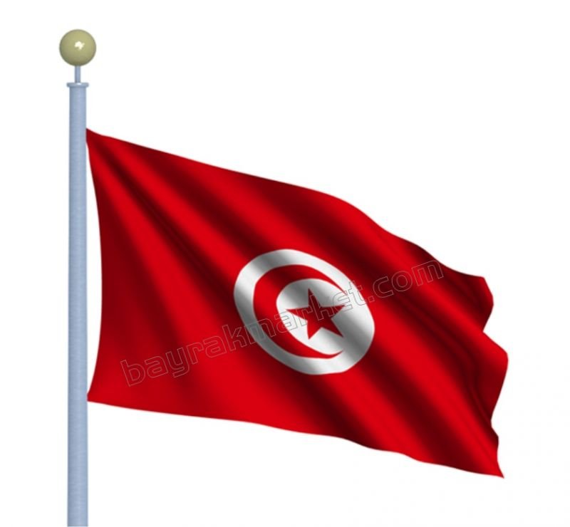 Tunus Devlet Gönder Bayrağı (70X105 Cm)