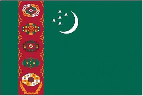 Türkmenistan Bayrağı-100X150