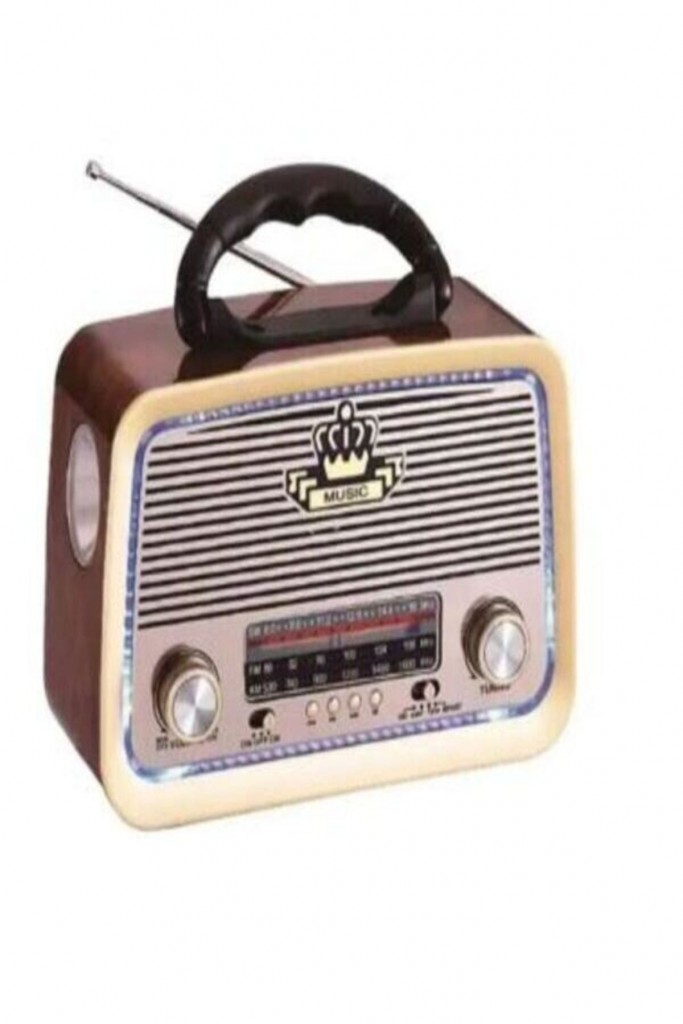 Cannavaro Cn-301 Bt Nostaljik Radyo Bluetooth + Ledli + Fener + Usb + Sd Card Mp3 Radyo Çalar