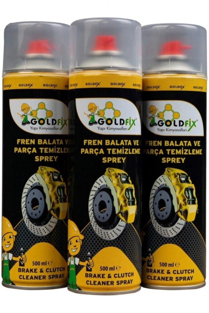 Goldfix Fren Balata Ve Parça Temizleme Sprey 500 Ml (350Gr) X 3 Adet