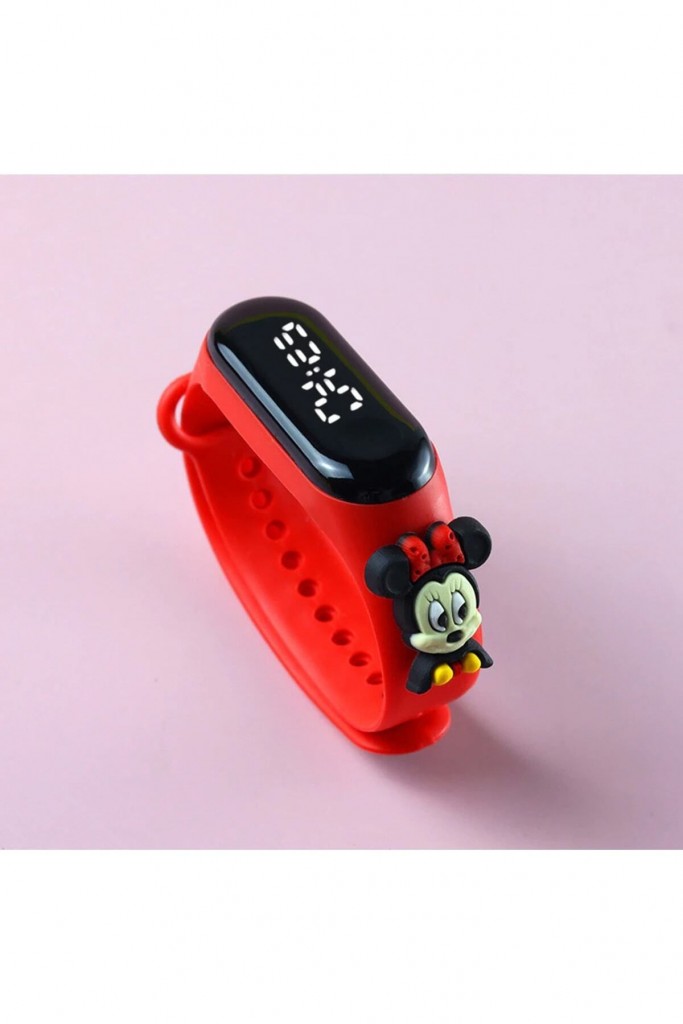 Mickey Mouse Figürlü Dokunmatik Ekran Çocuk Saati Çocuk Saati