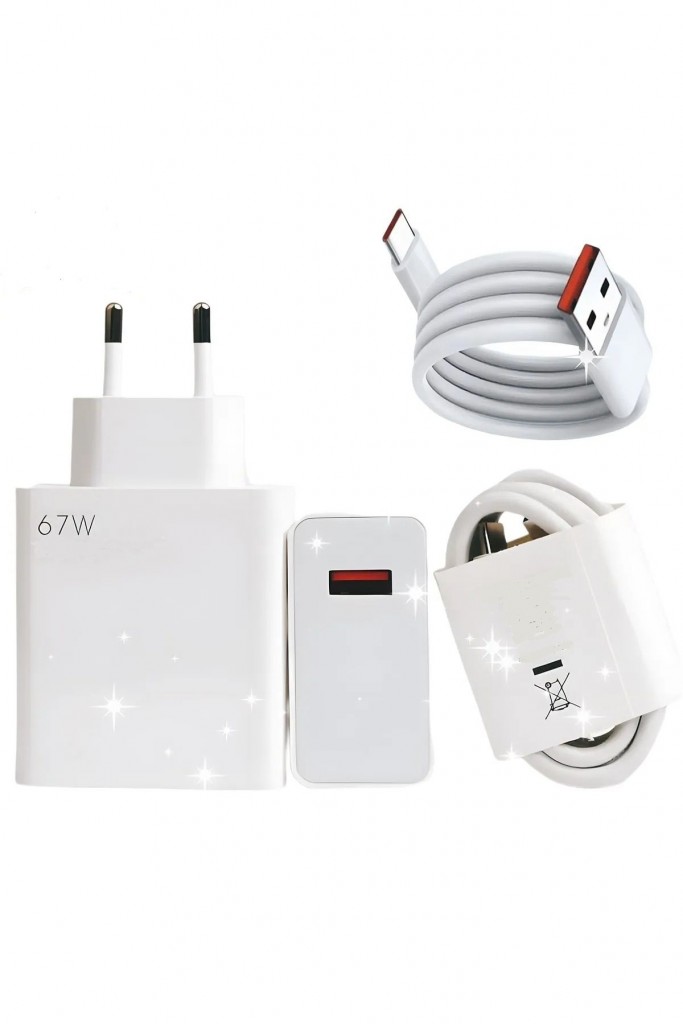 Type-C 67W (Watt) Ultra Hızlı Şarj Aleti Adaptör Kablo Set