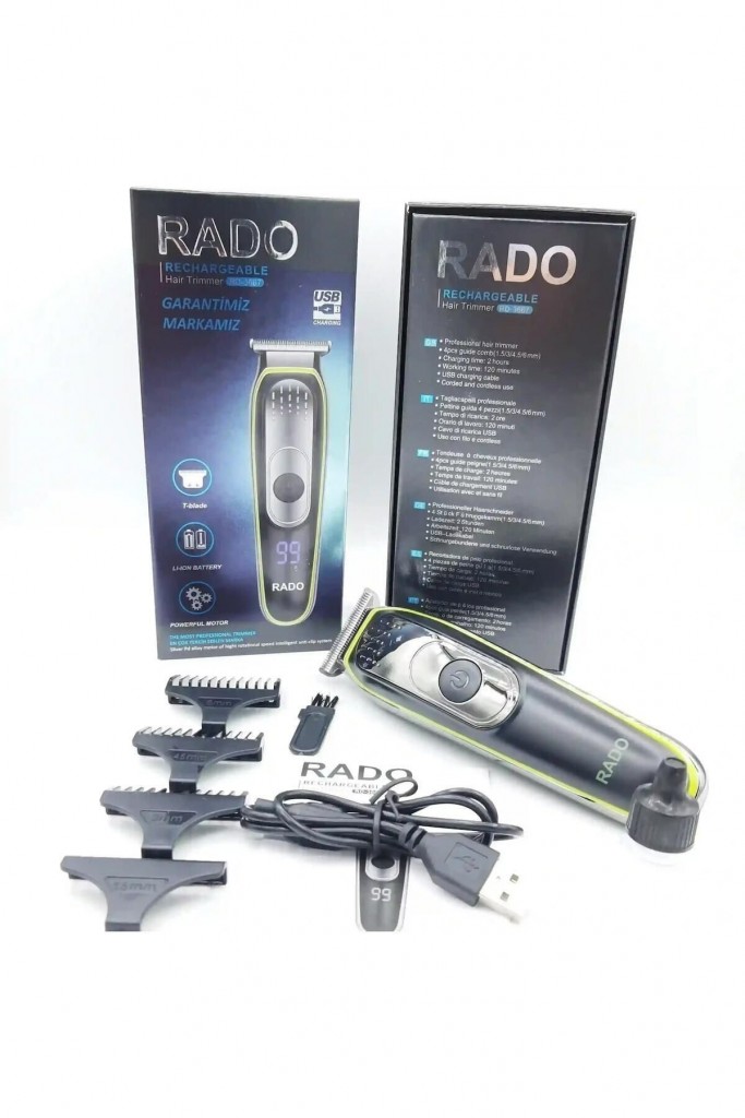 Yok Saç Sakal Traş Makinesi Rado Rd-3667 1-3 Şarjlı 1 Yıl Kuru Saç-Sakal-Vücut Çok Renkli